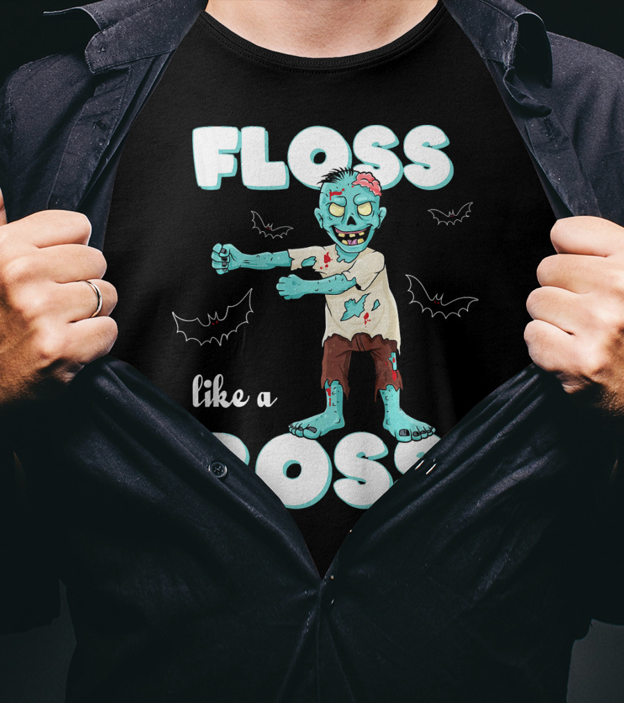 Floss Like A Boss Zombie Dancing With Bats T-Shirt