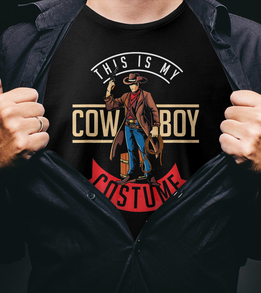 This Is My Cowboy Costume Halloween Western T-Shirt