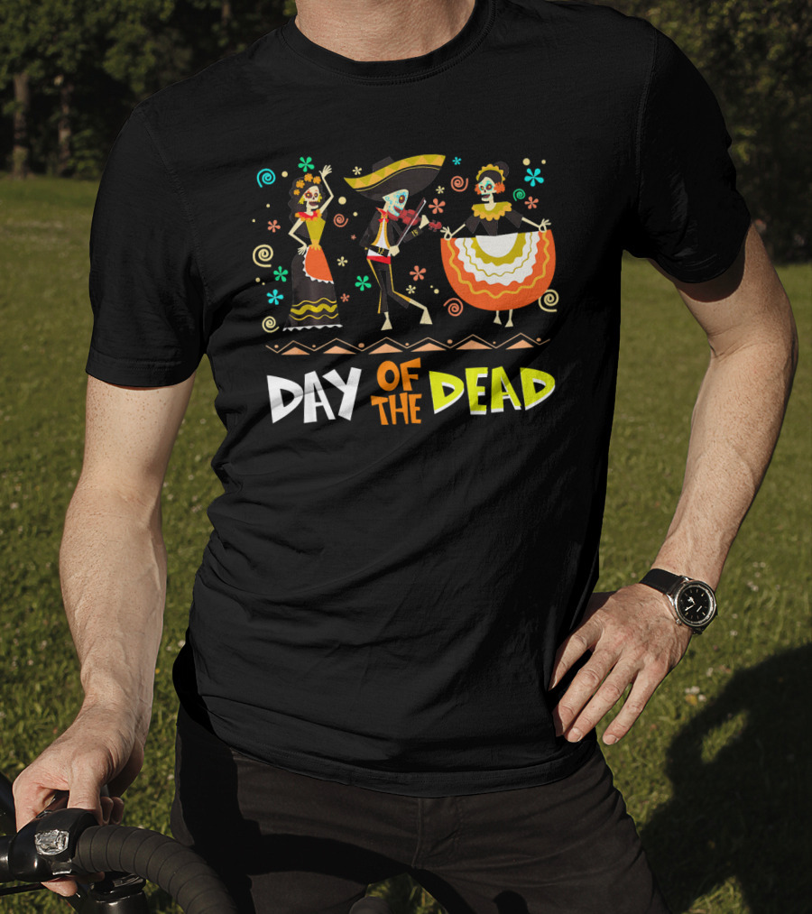 Day Of The Dead Dia De Los Muertos Sugar Skulls Festive Dance T-Shirt