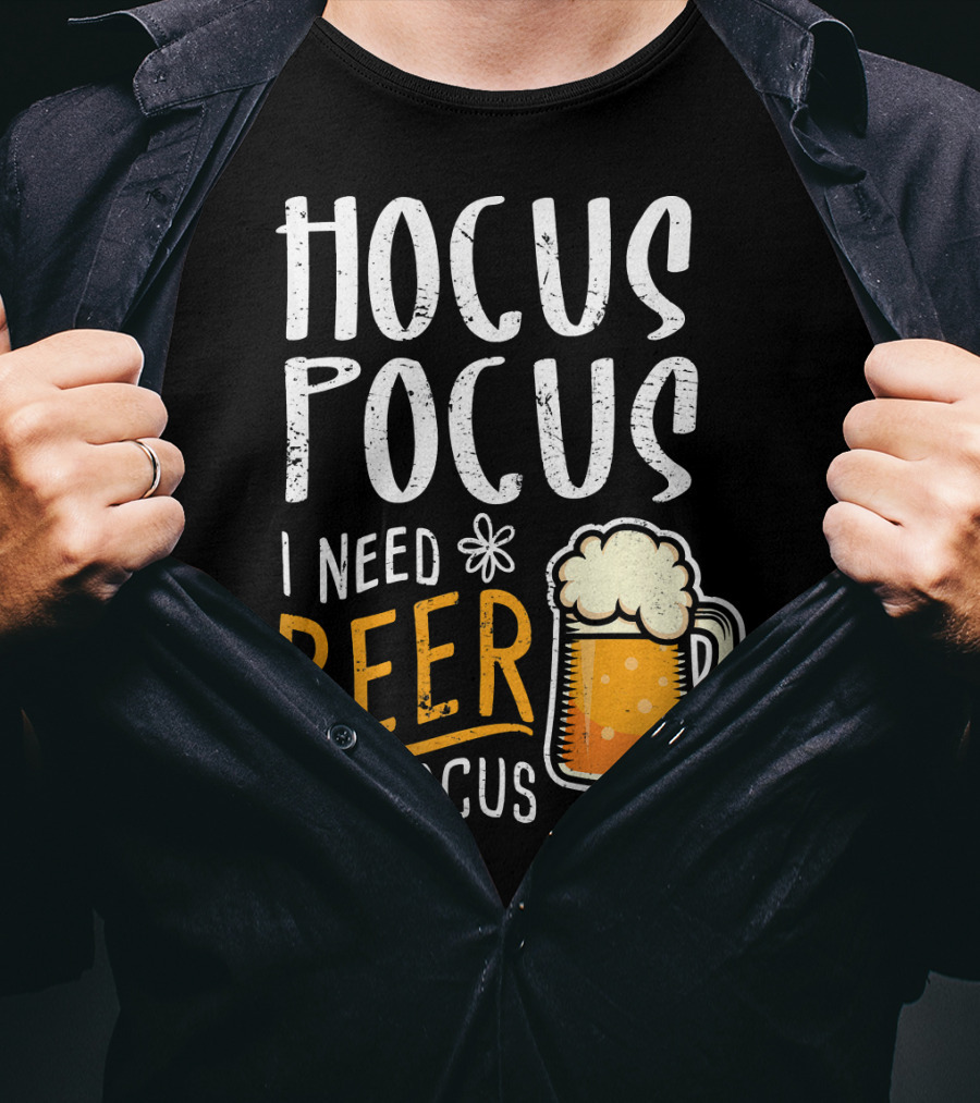 Hocus Pocus I Need Beer To Focus Mug T-Shirt