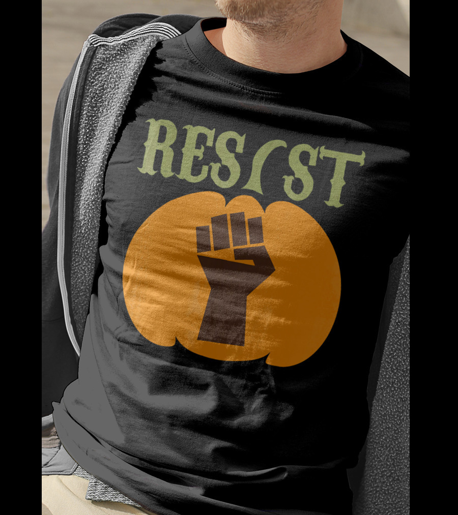 Resist Halloween Pumpkin Fist Political T-Shirt
