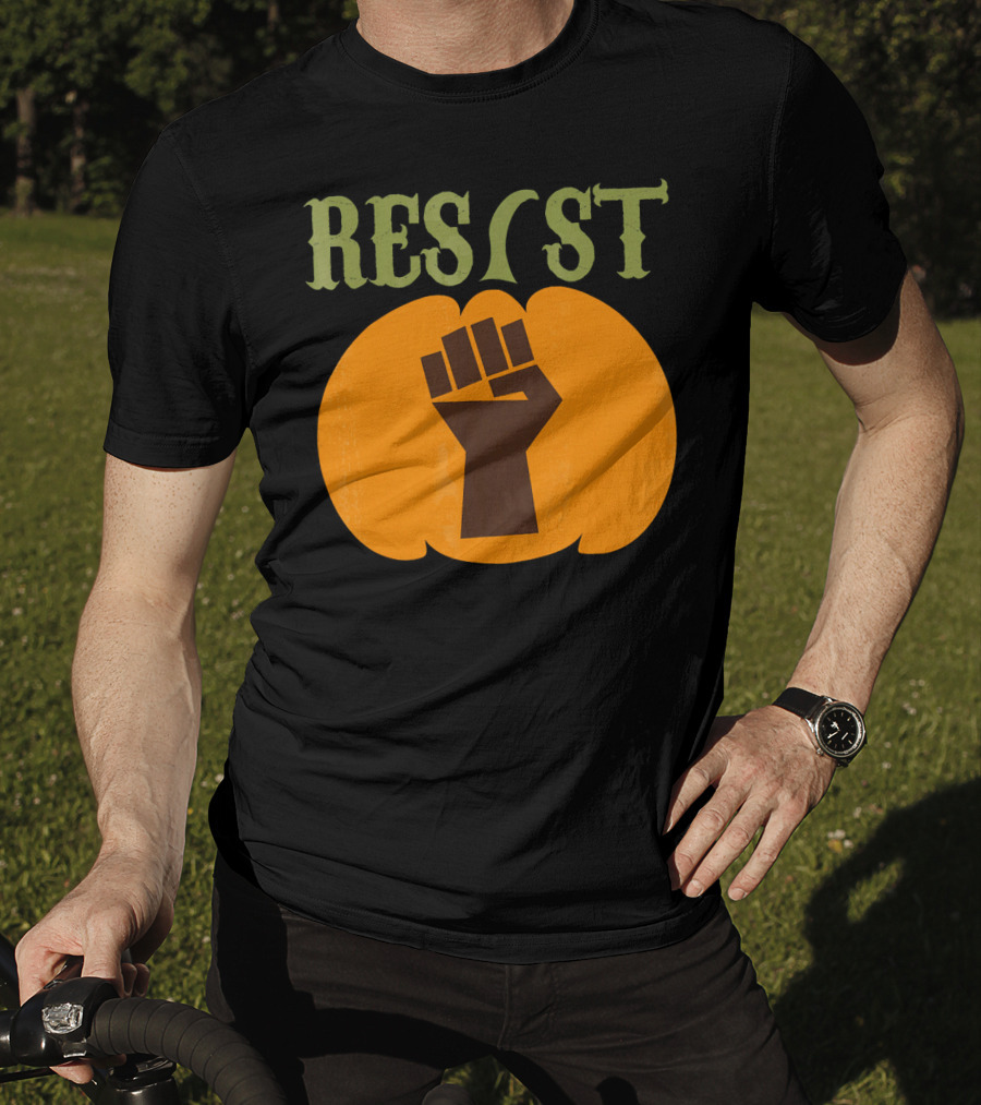 Resist Halloween Pumpkin Fist Political T-Shirt