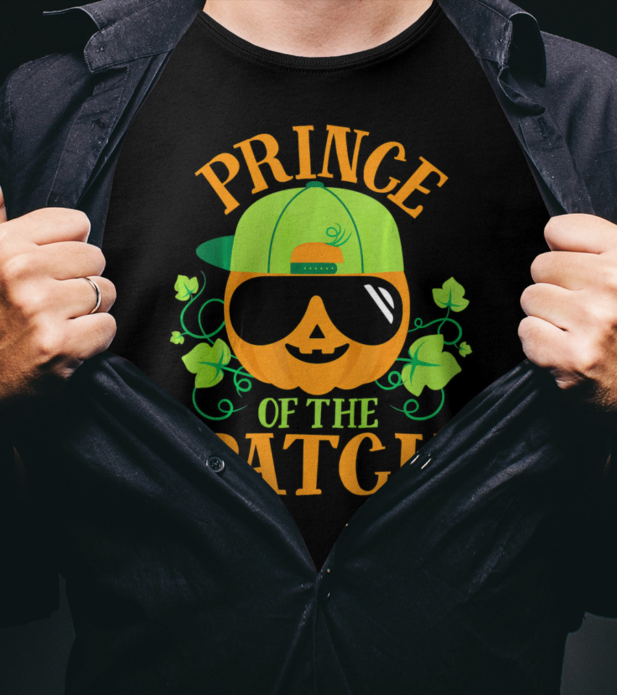Prince Pumpkin Of The Patch In Shades And Green Hat T-Shirt