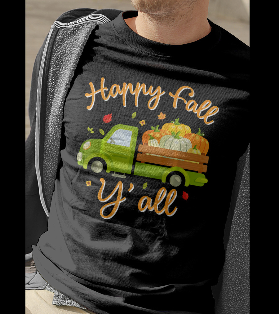 Happy Fall Y'all Pumpkin Truck Costume T-Shirt