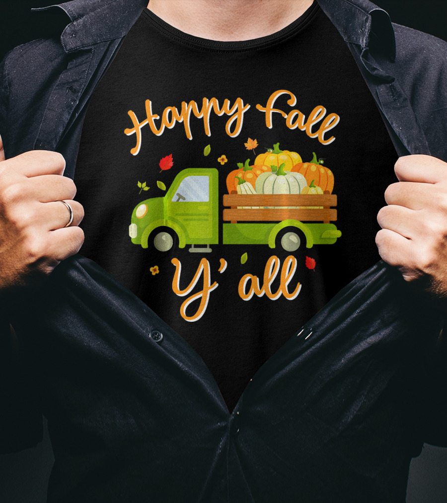 Happy Fall Y'all Pumpkin Truck Costume T-Shirt