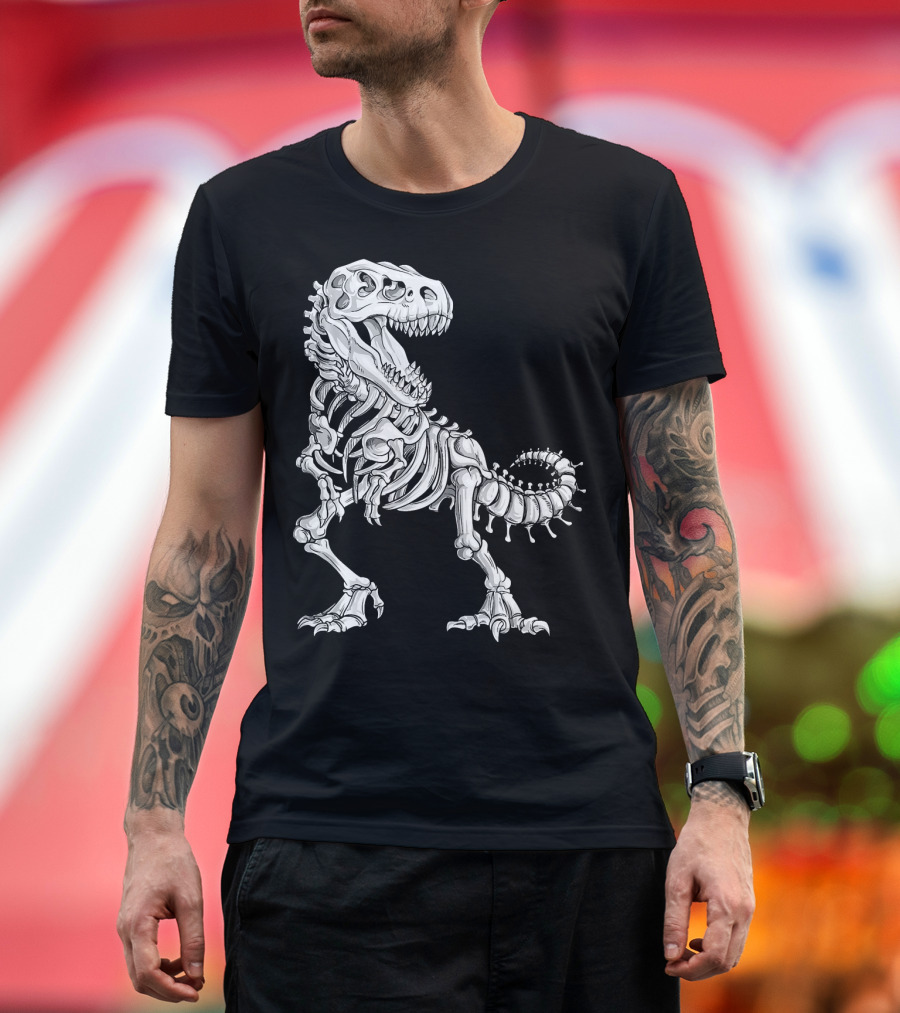 Halloween Dinosaur Skeleton T-Shirt