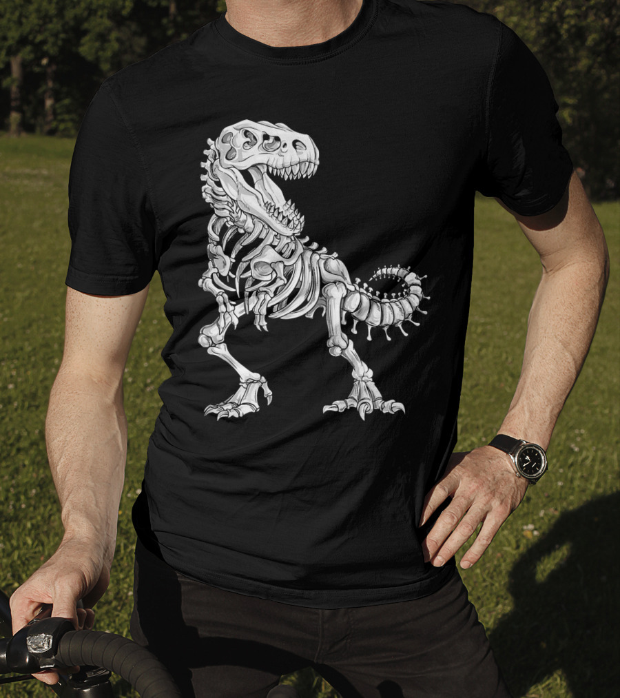 Halloween Dinosaur Skeleton T-Shirt