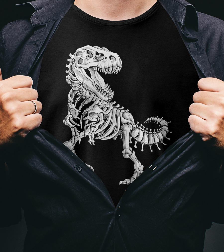 Halloween Dinosaur Skeleton T-Shirt