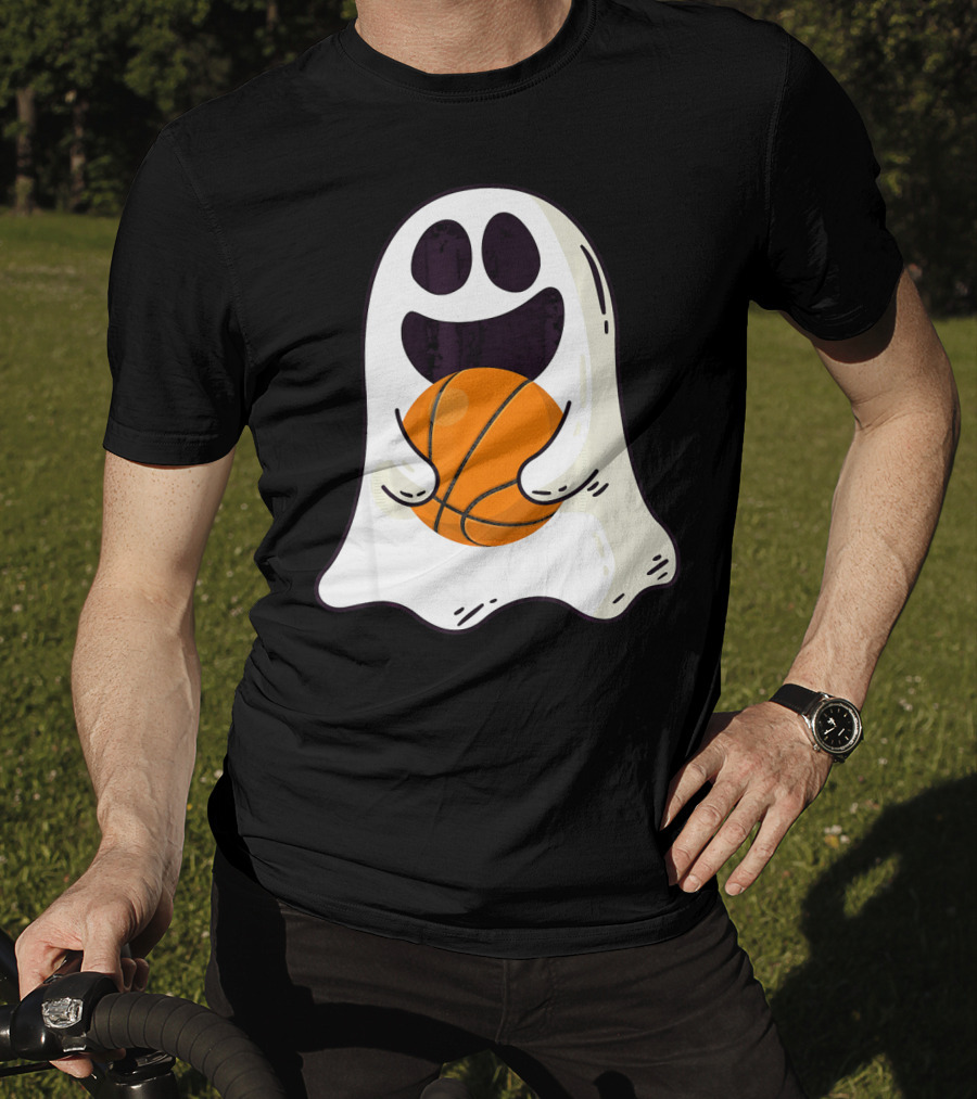 Ghost Basketball Halloween Spirit Dribble T-Shirt