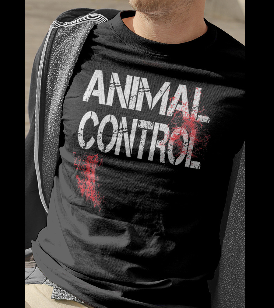 ANIMAL CONTROL Red Paint Splatter T-Shirt