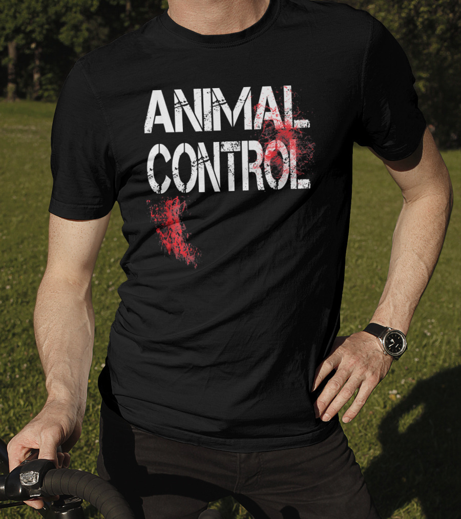ANIMAL CONTROL Red Paint Splatter T-Shirt