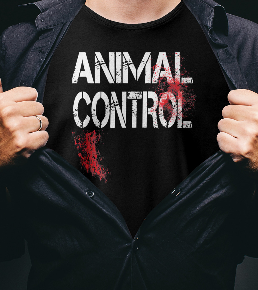 ANIMAL CONTROL Red Paint Splatter T-Shirt