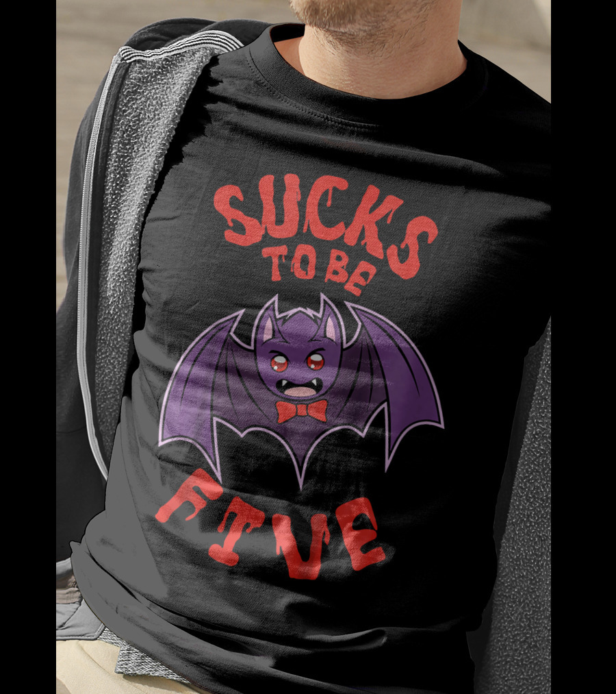 Sucks To Be Five Bat Halloween Kids Costume T-Shirt
