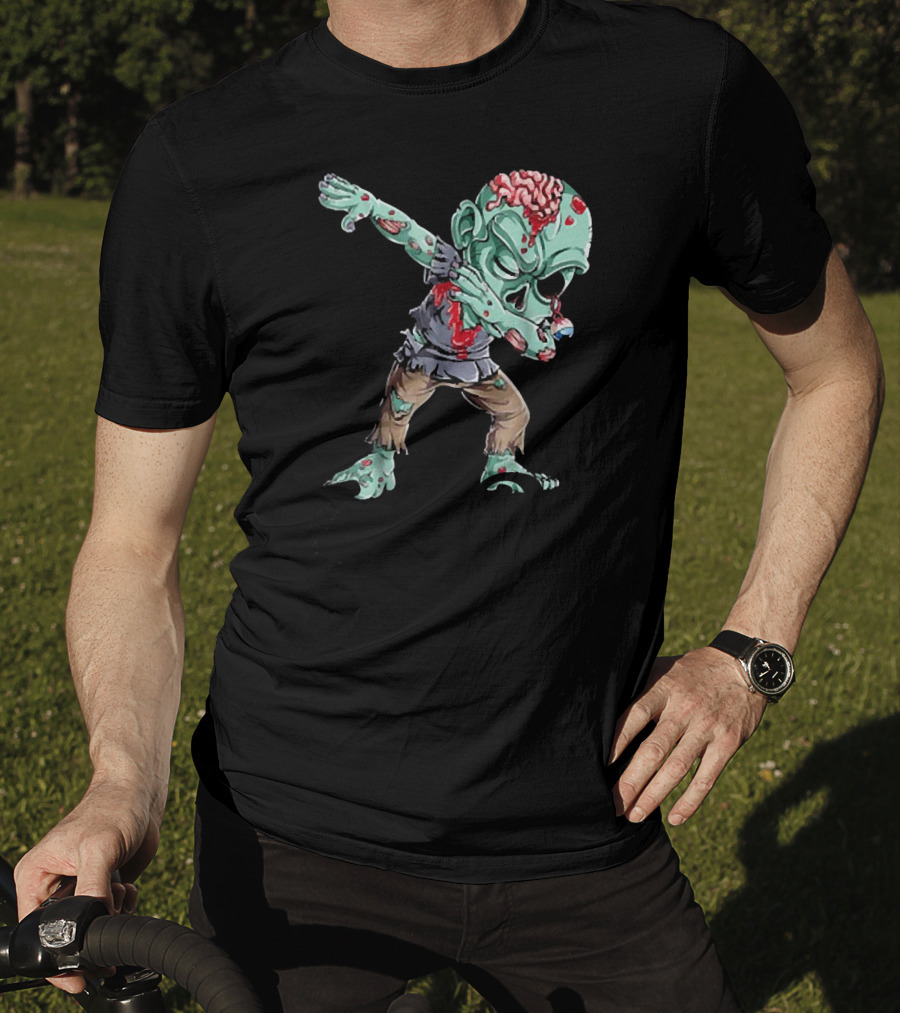 Dabbing Zombie Creepy Halloween Monster Dance T-Shirt