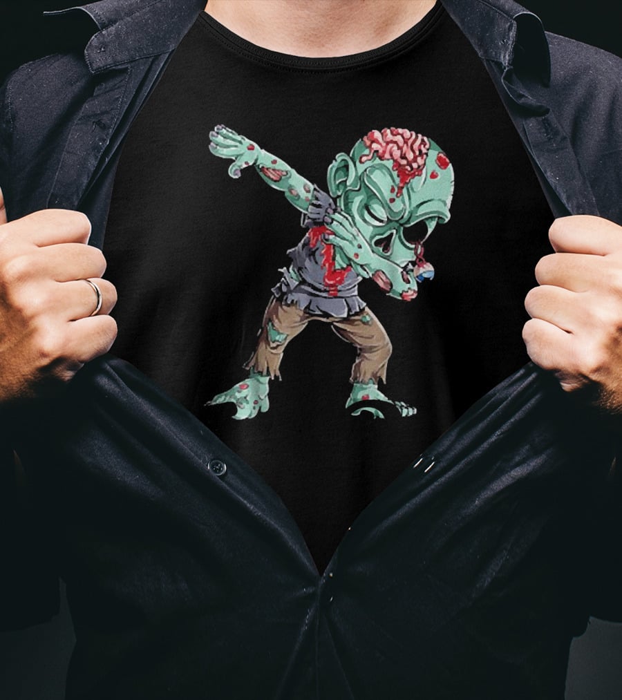 Dabbing Zombie Creepy Halloween Monster Dance T-Shirt