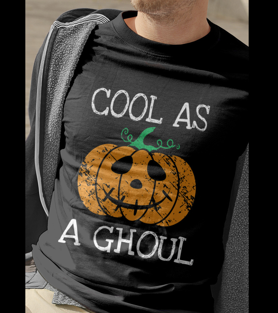 Cool As A Ghoul Kids Cute Pumpkin T-Shirt
