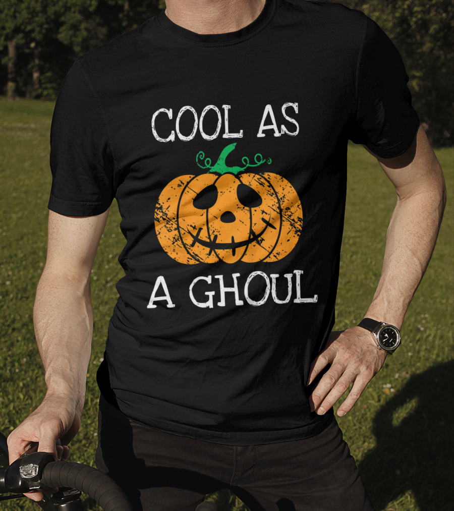 Cool As A Ghoul Kids Cute Pumpkin T-Shirt