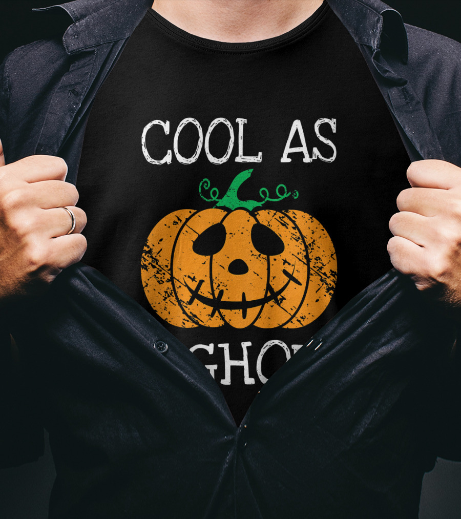 Cool As A Ghoul Kids Cute Pumpkin T-Shirt