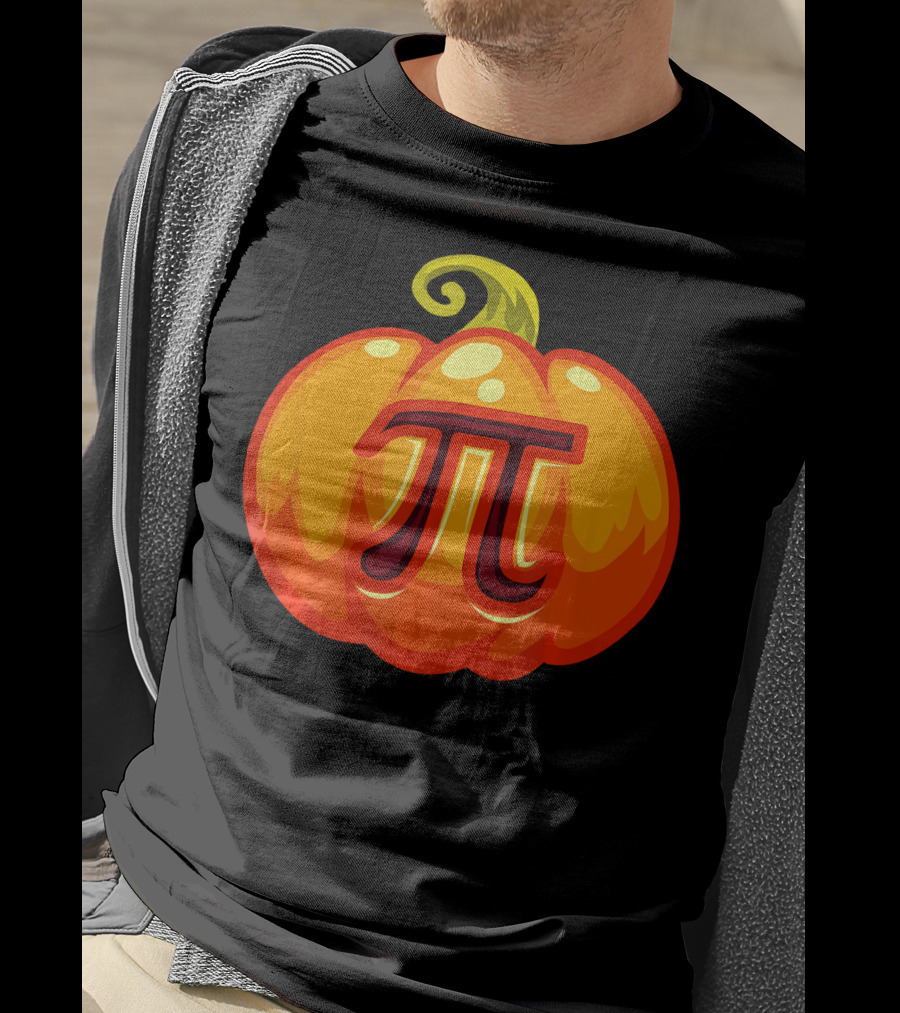 Math Teacher Pi Symbol Pumpkin Halloween Costume T-Shirt