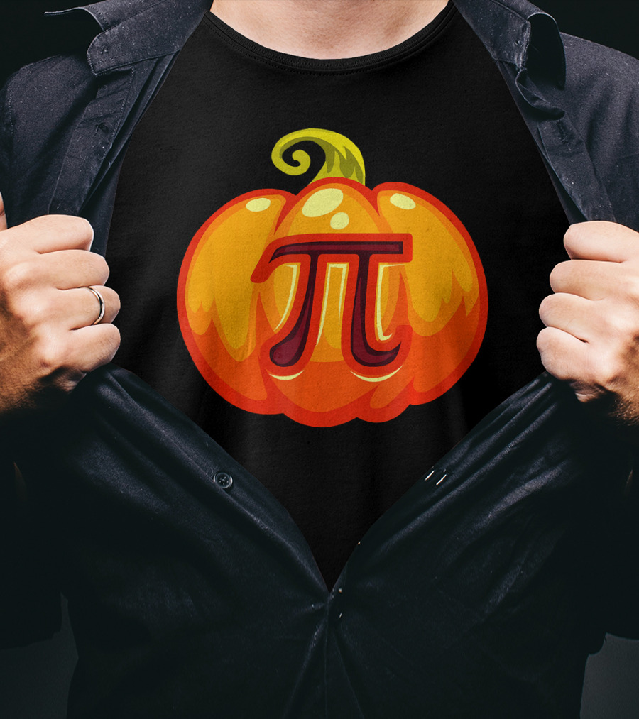 Math Teacher Pi Symbol Pumpkin Halloween Costume T-Shirt