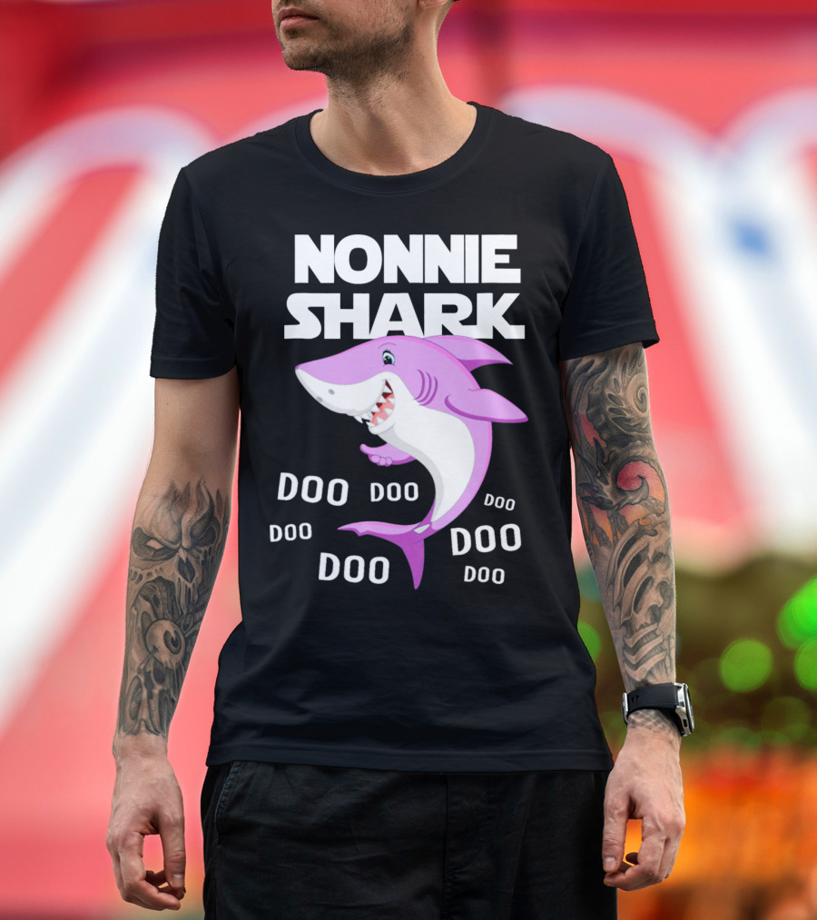 Nonnie Shark Doo Doo Doo Grandma Gift T-Shirt