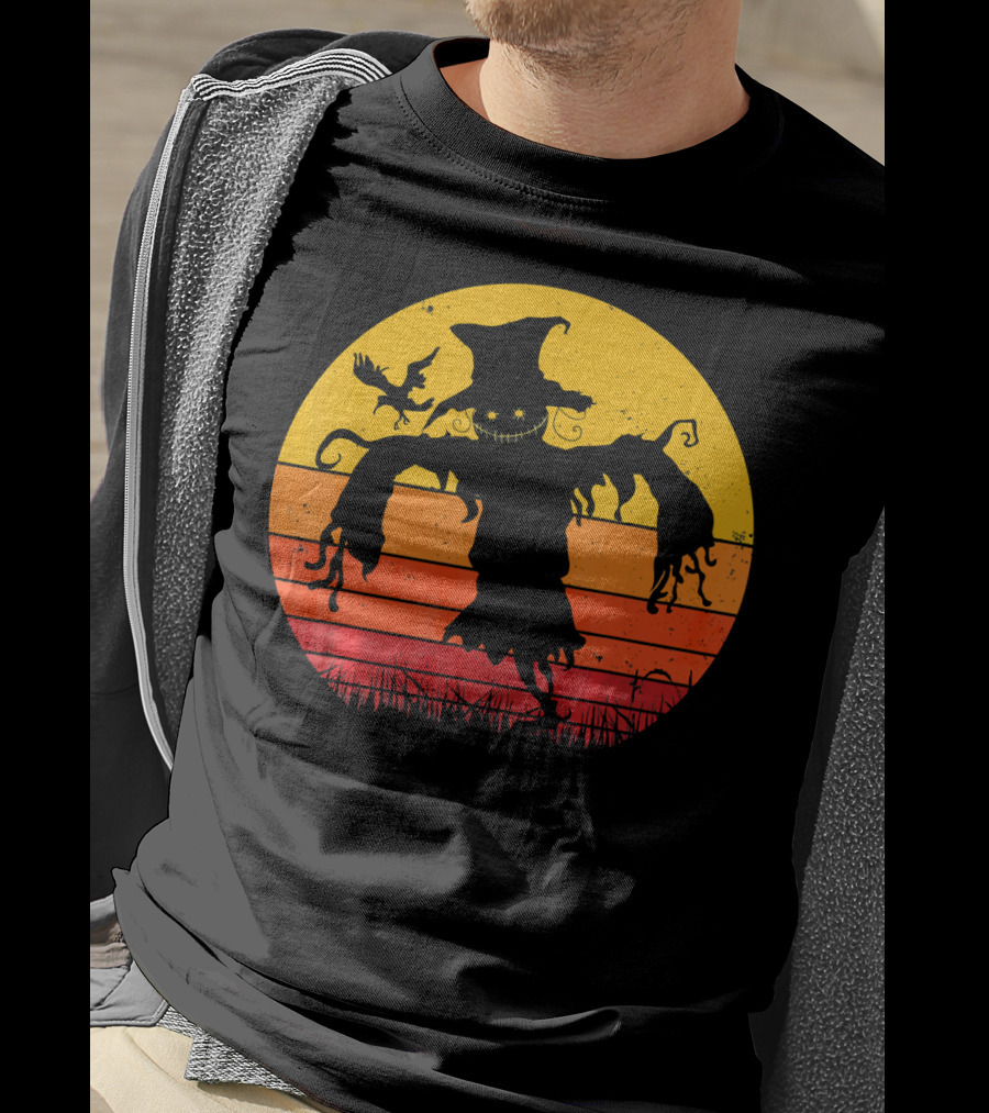 Vintage Scarecrow Retro Sunset T-Shirt