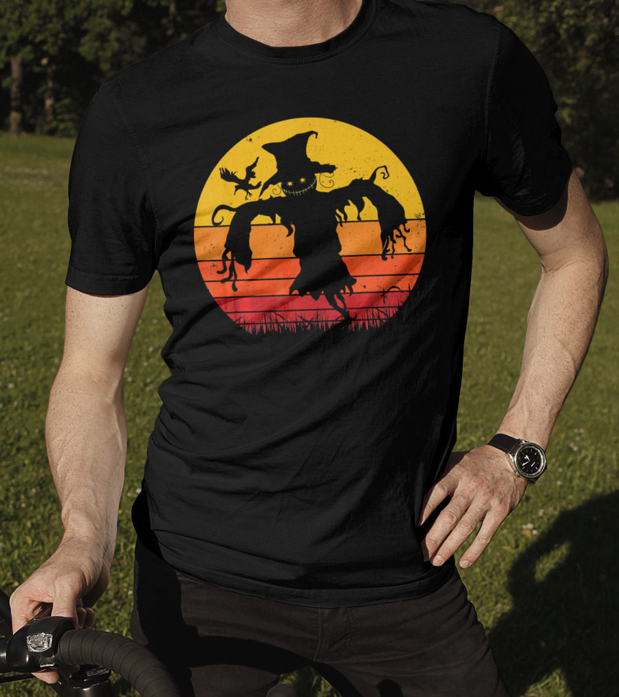 Vintage Scarecrow Retro Sunset T-Shirt