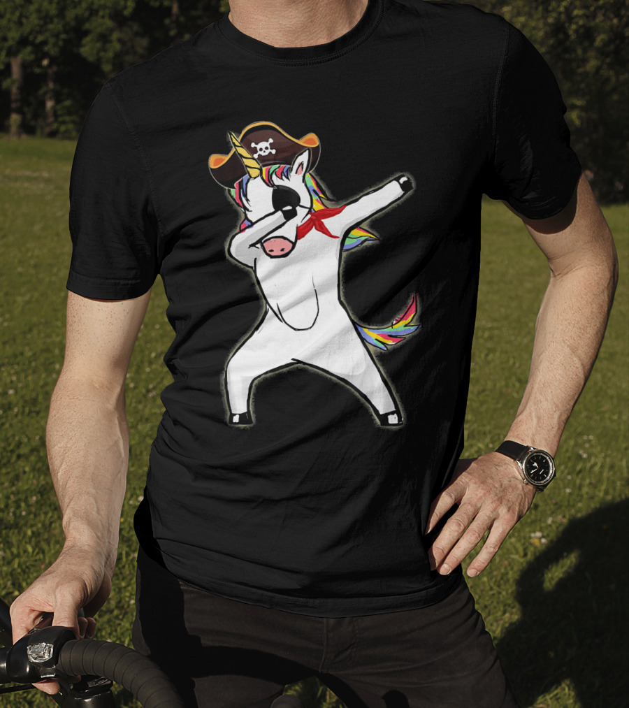 Funny Halloween Pirate Dab Unicorn T-Shirt