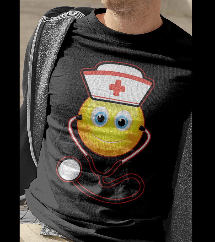 Smiley Nurse Stethoscope Halloween Girls T-Shirt
