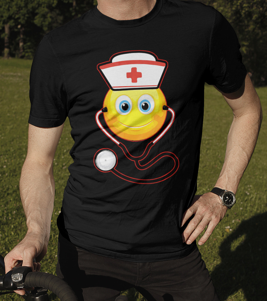 Smiley Nurse Stethoscope Halloween Girls T-Shirt