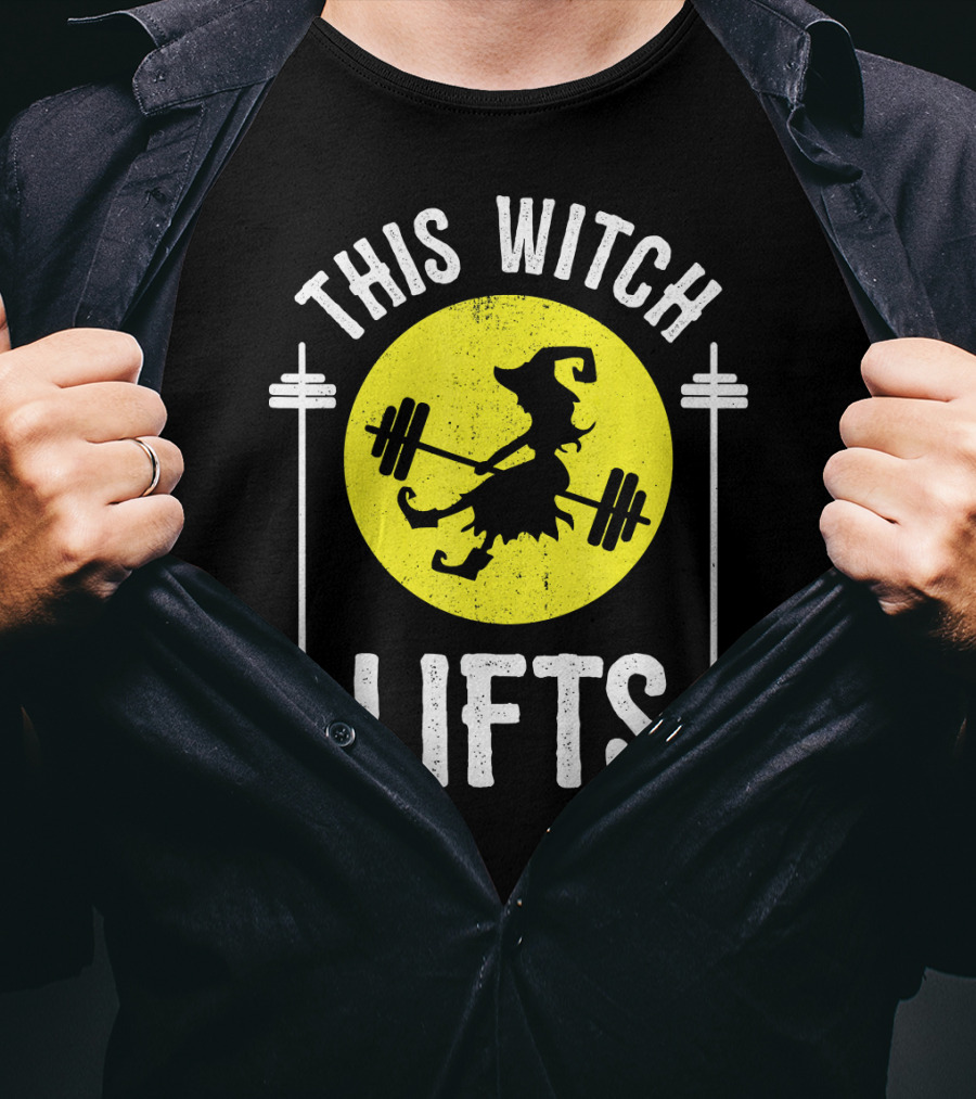 This Witch Lifts Halloween Fitness Barbell T-Shirt