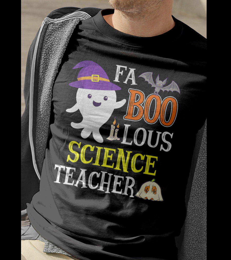 FaBOOlous Science Teacher Ghost Halloween T-Shirt