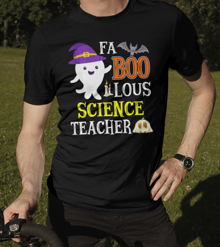 FaBOOlous Science Teacher Ghost Halloween T-Shirt