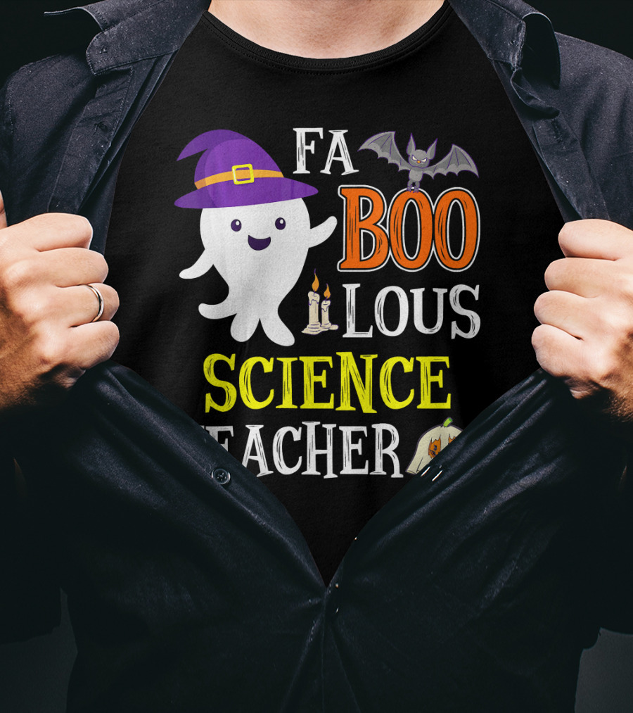 FaBOOlous Science Teacher Ghost Halloween T-Shirt