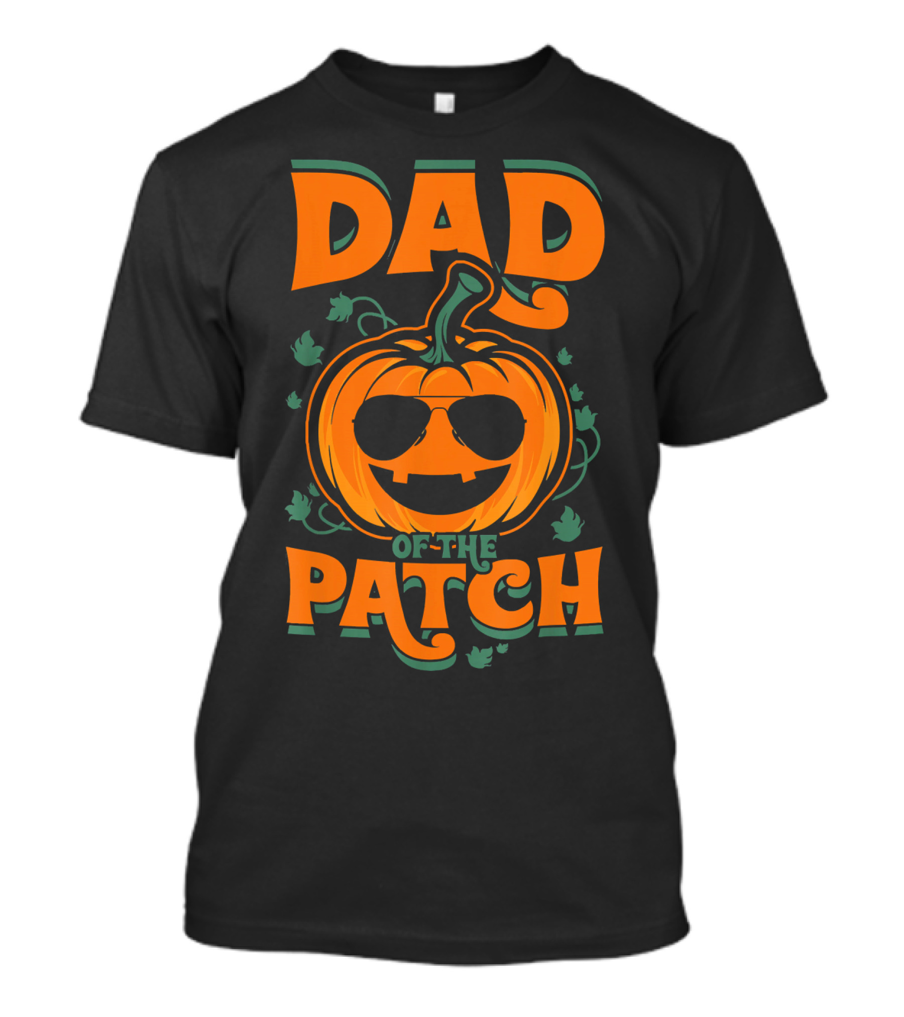 Dad Of The Patch Pumpkin Sunglasses Halloween Family Fun T-Shirt