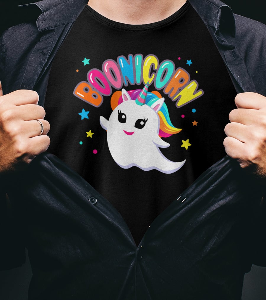 BOONICORN Unicorn Rainbow Stars T-Shirt