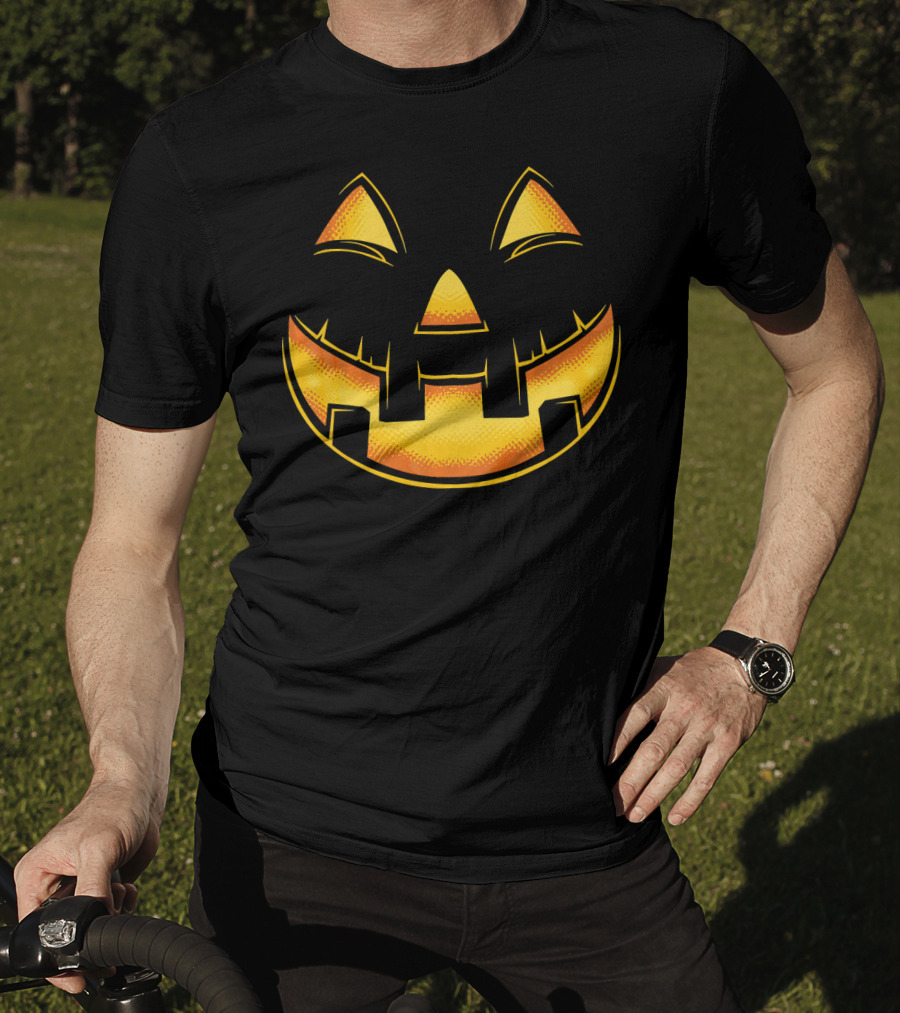 Funny Pumpkin Face Halloween Jack O Lantern T-Shirt