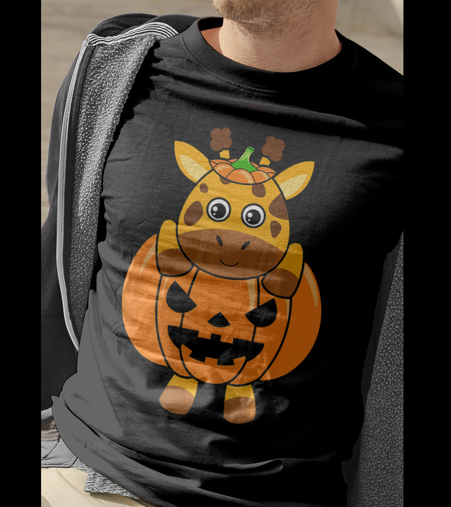 Adorable Giraffe Pumpkin Halloween Costume Body T-Shirt