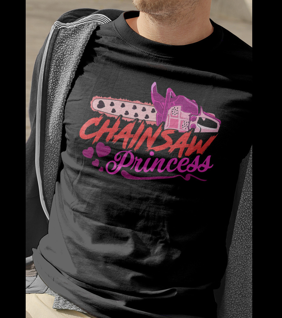 CHAINSWAW Princess Funny Halloween Chainsaw Princess T-Shirt