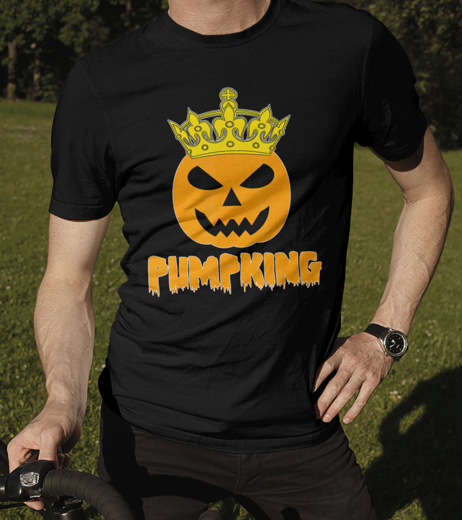 Pumpking Crowned Jack-o'-Lantern Halloween Couple Humor T-Shirt