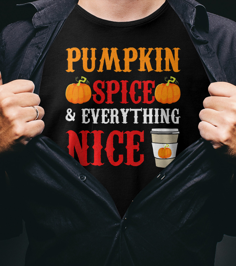Pumpkin Spice And Everything Nice Coffee Halloween Costume T-Shirt