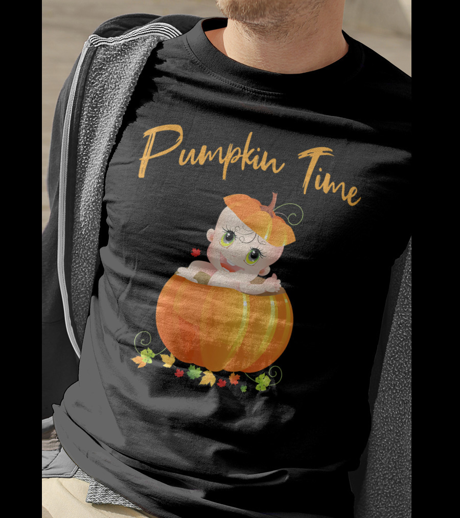 Pumpkin Time Baby Halloween Pumpkin T-Shirt