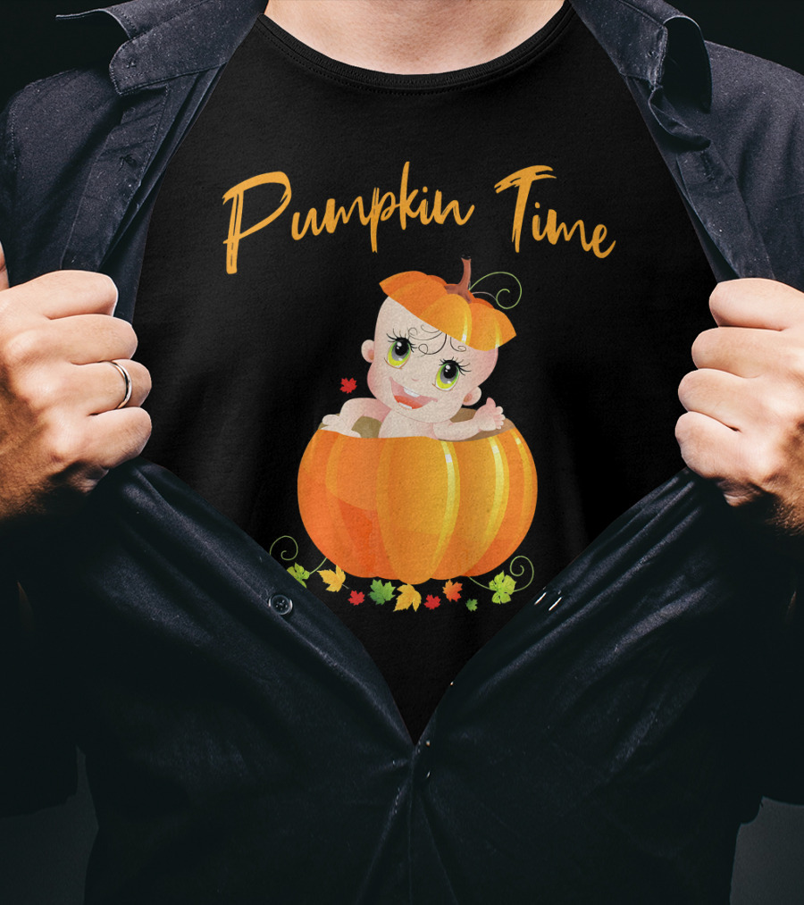 Pumpkin Time Baby Halloween Pumpkin T-Shirt