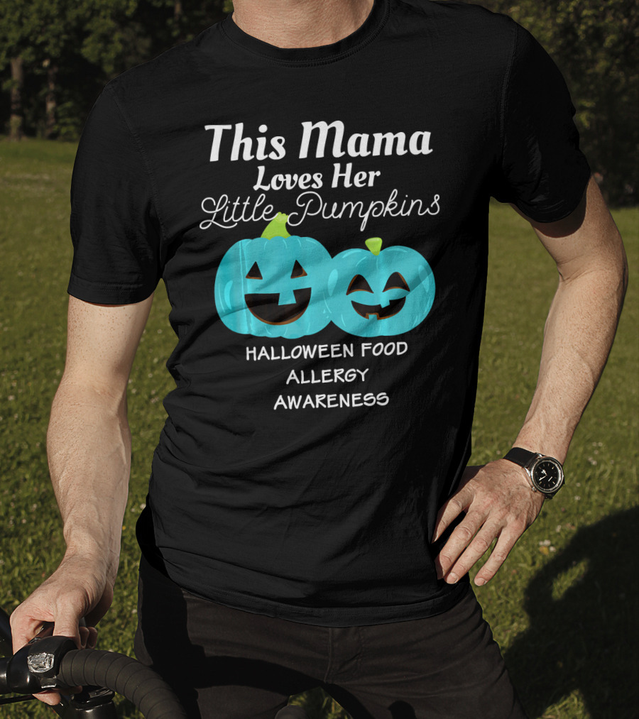 This Mama Loves Her Little Pumpkins Halloween Food Allergy Awareness T-Shirt
