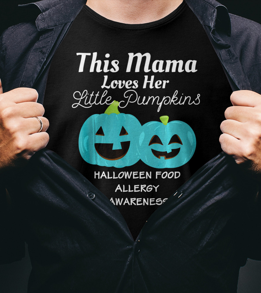 This Mama Loves Her Little Pumpkins Halloween Food Allergy Awareness T-Shirt