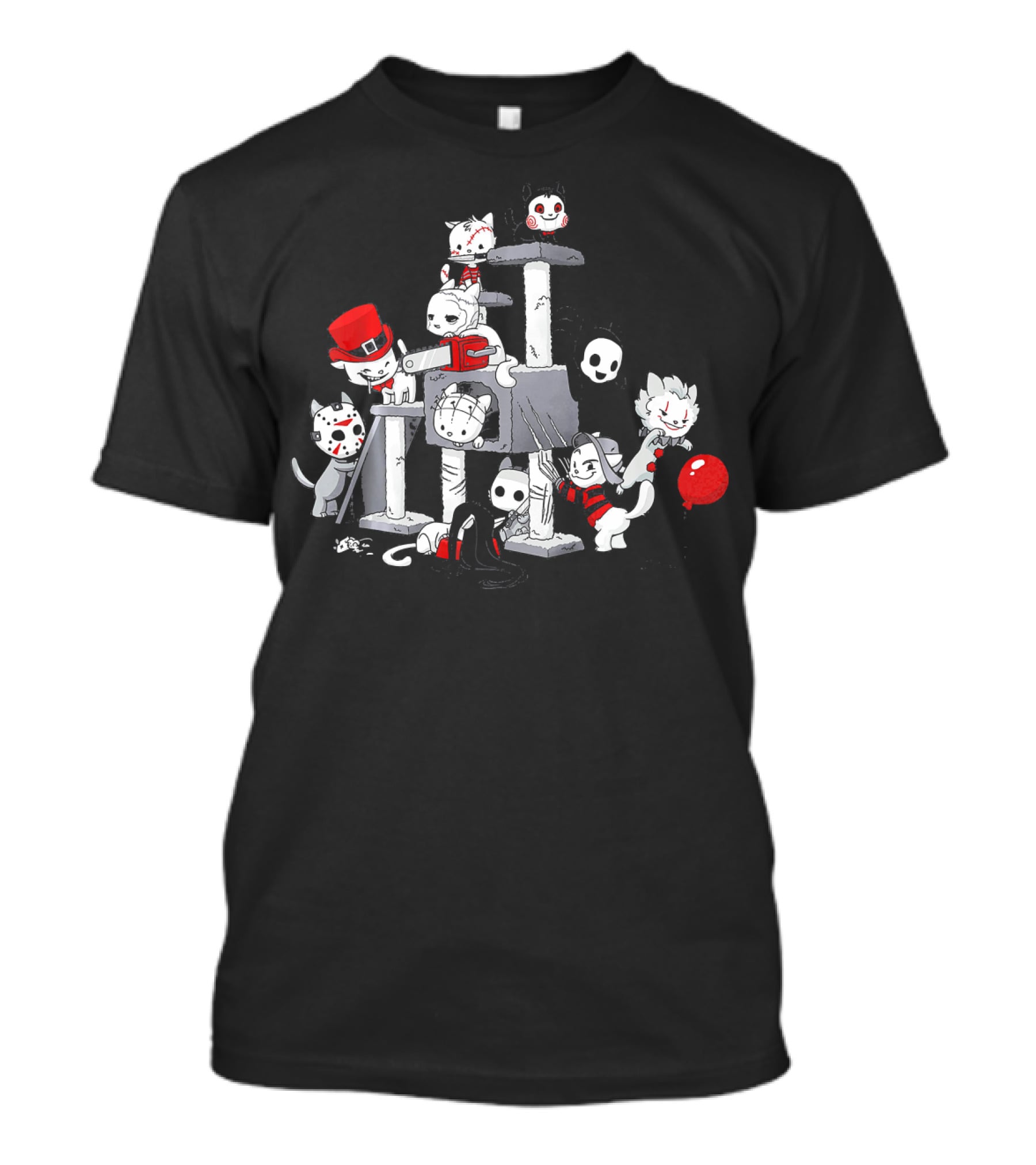 Kitties Killer Horror Movie Icons Cats T-Shirt