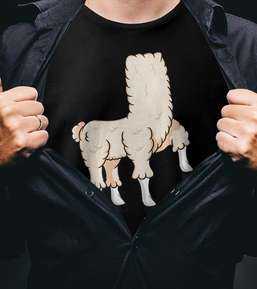 Llama Costume Halloween Easy Cosplay Headless T-Shirt