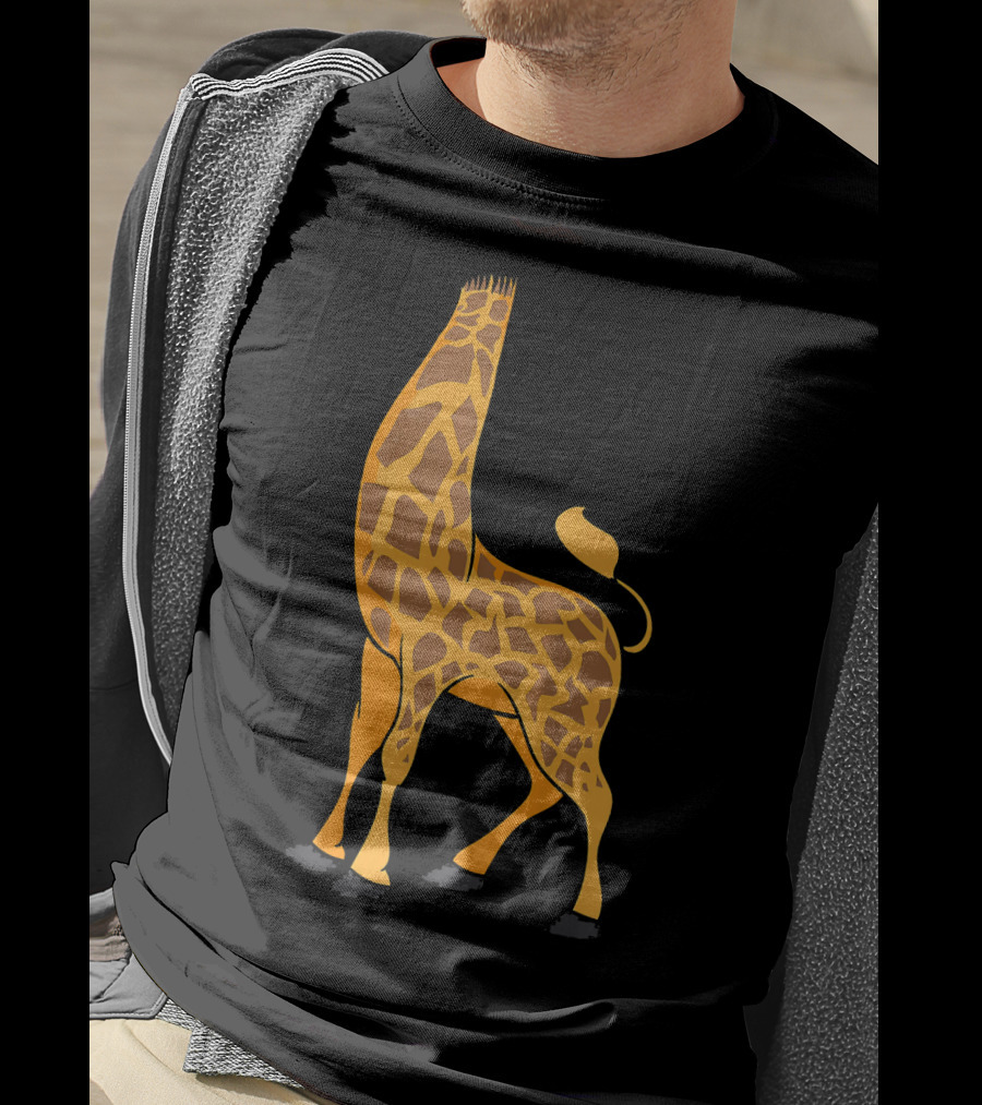 Giraffe In The Style Of A Dinosaur At The Tail End T-Shirt