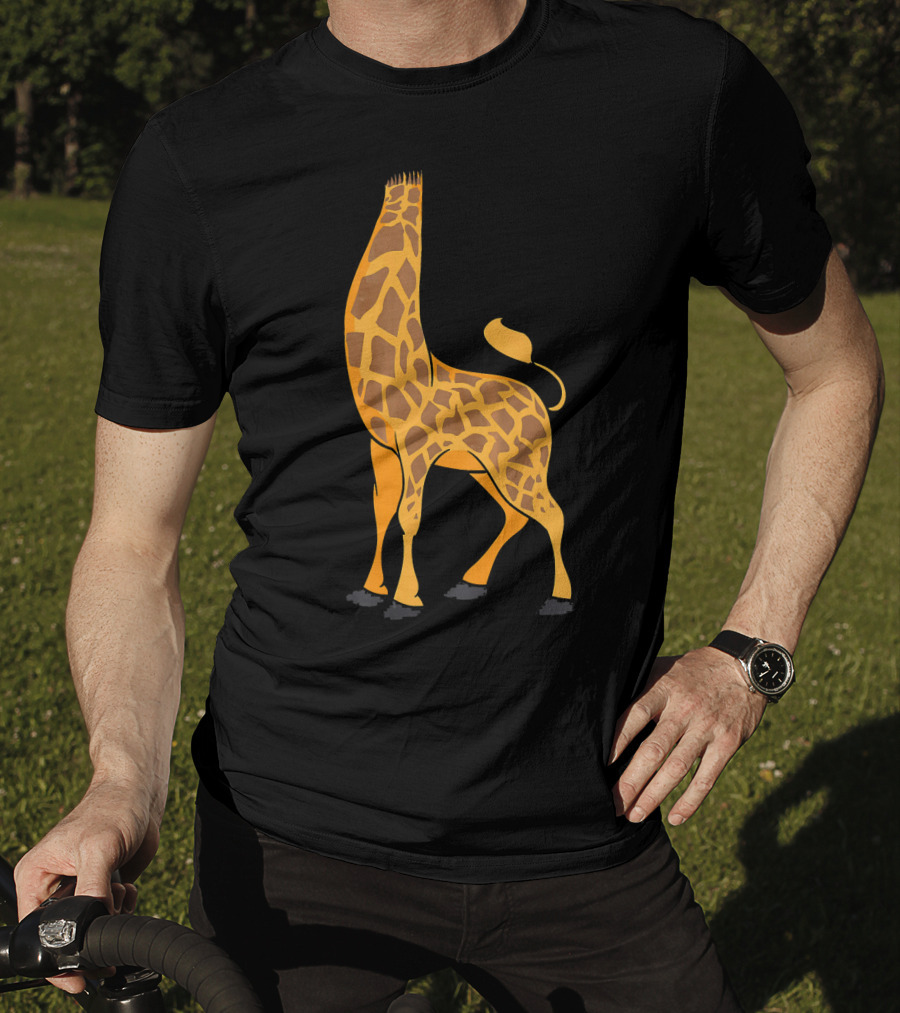 Giraffe In The Style Of A Dinosaur At The Tail End T-Shirt