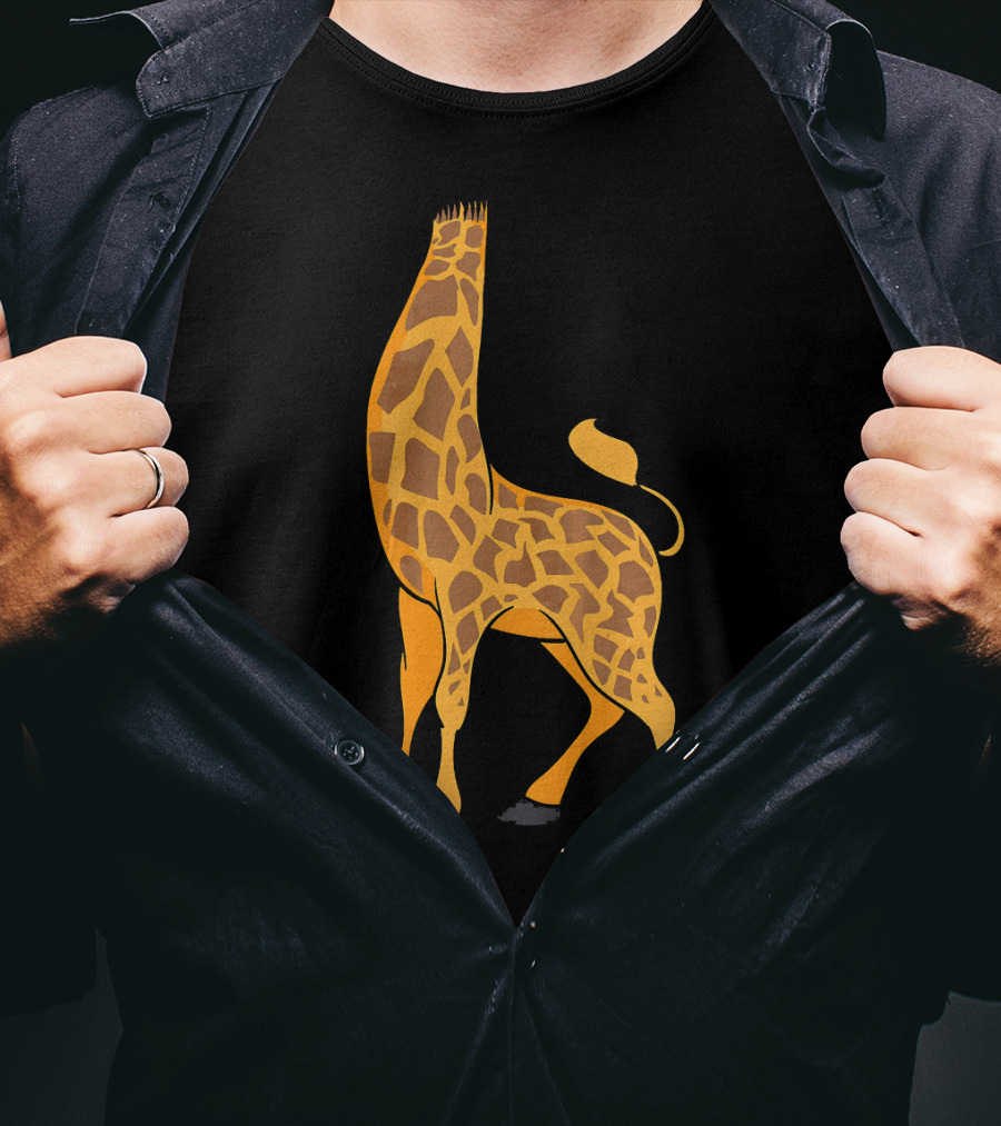 Giraffe In The Style Of A Dinosaur At The Tail End T-Shirt